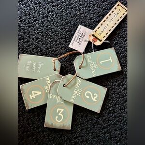 Wood Painted Principles of Home 🏡 Hang Tag